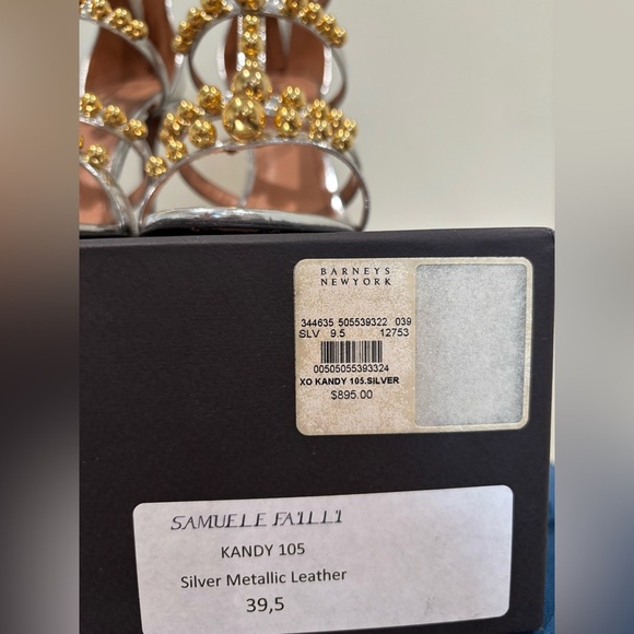 Samuele Failli Heels size 39.5 silver & gold - Picture 2 of 10
